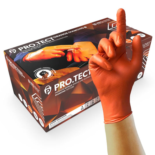 ProTect Orange HD Nitrile Gloves
